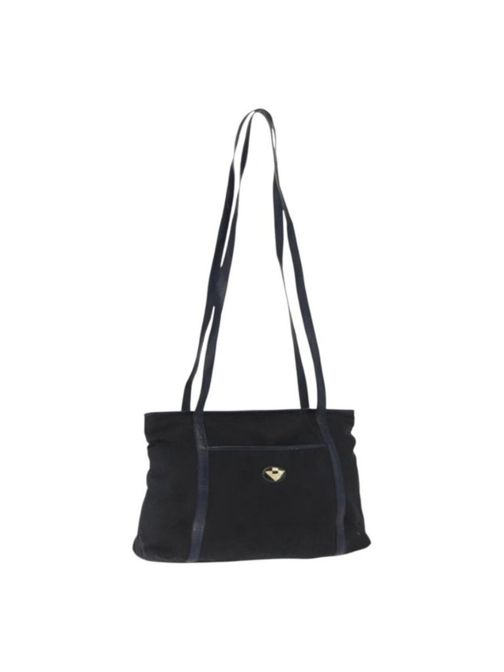 Authentic BOTTEGA VENETA Shoulder Bag Nylon Navy